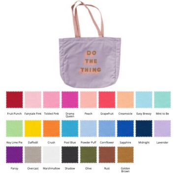 Colored Cotton Laptop Tote